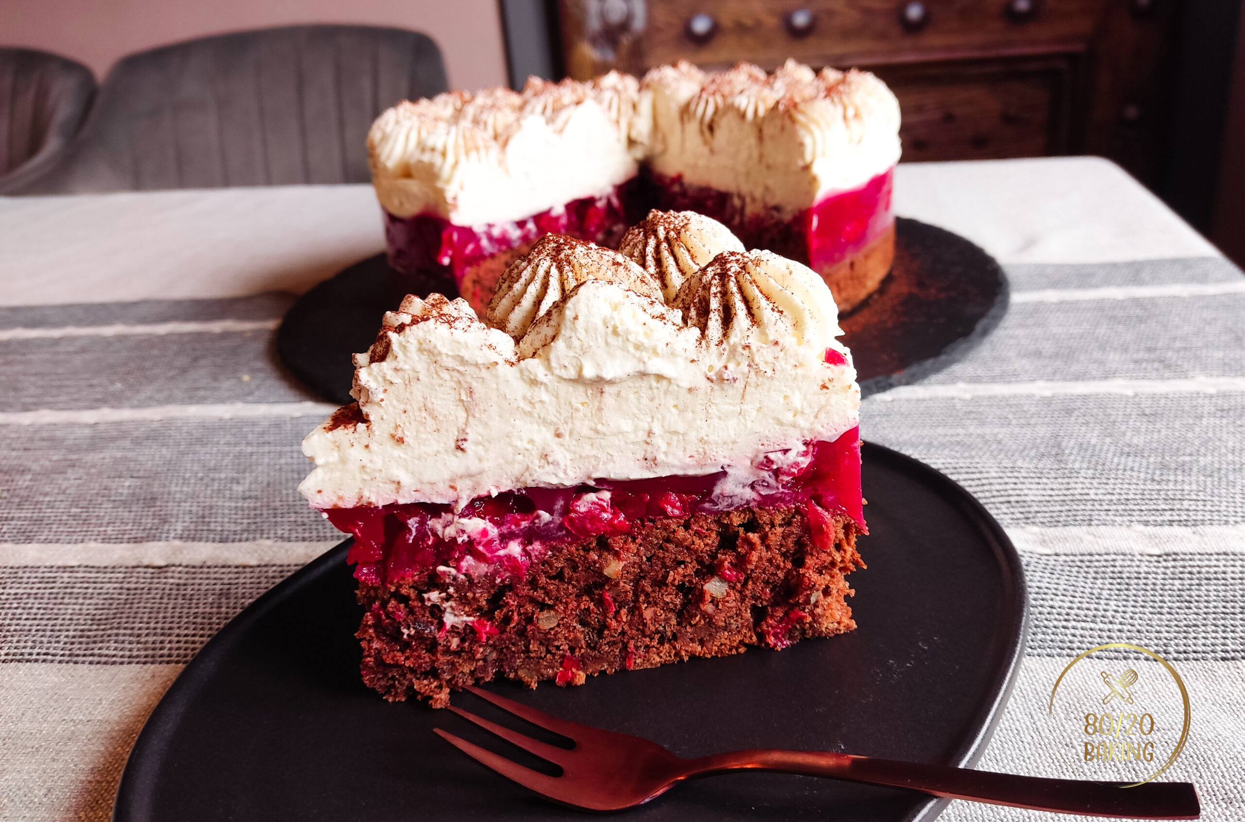 Sour Cherry Speculaas Cake Baking