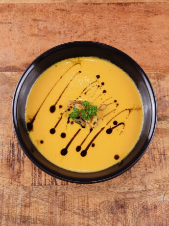 creamy carrot celeriac soup