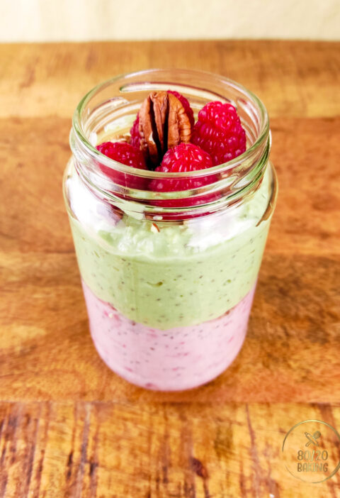 Matcha Raspberry Overnight Oats