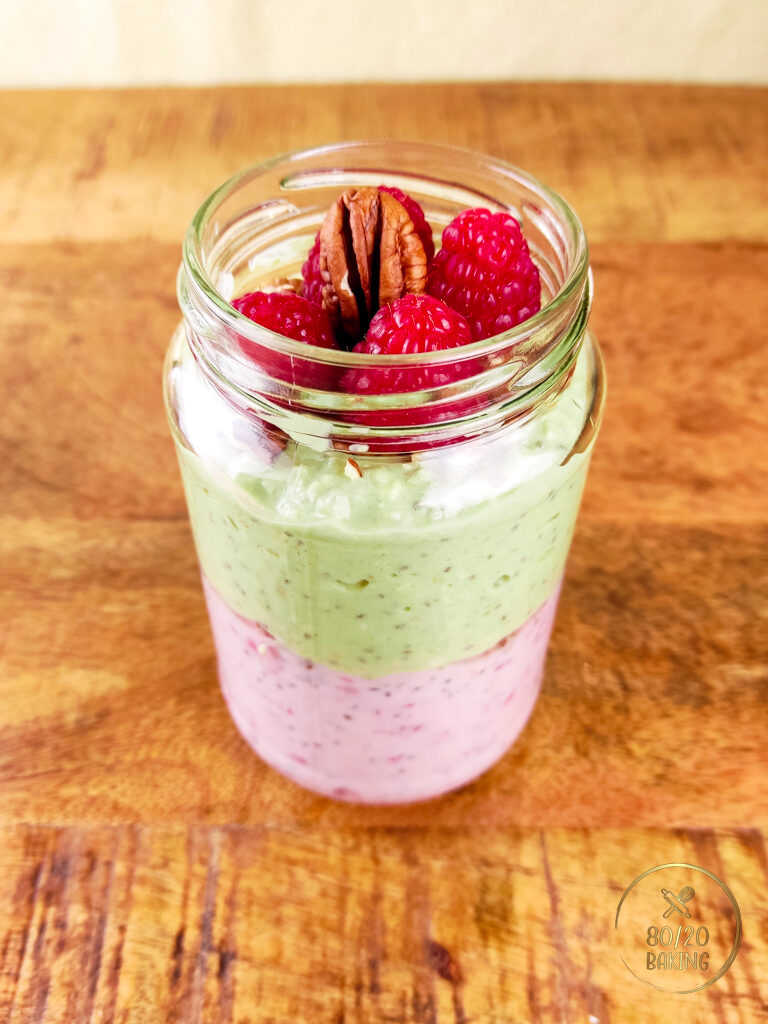 Matcha Raspberry Overnight Oats