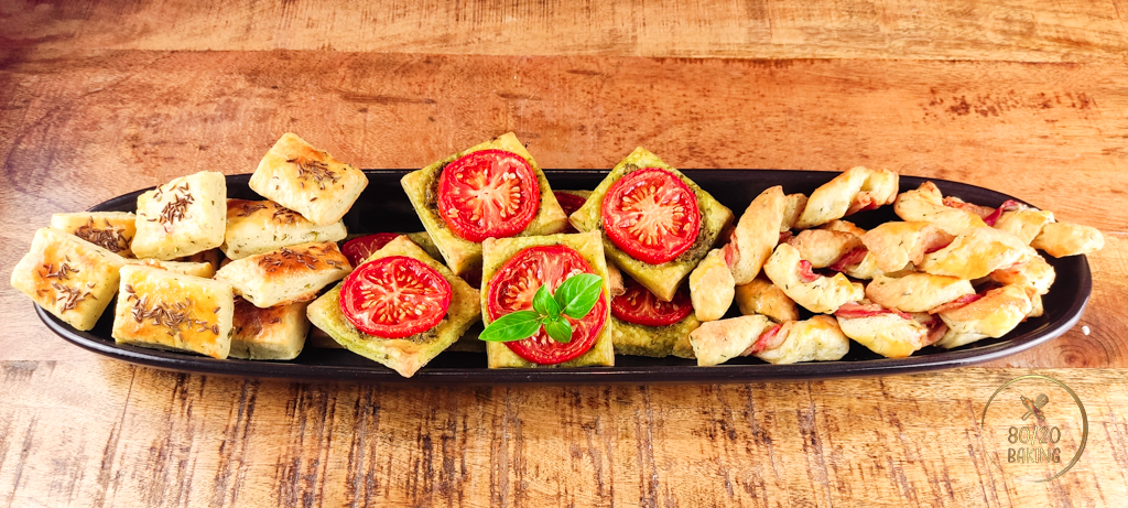 3 types of snacks made of one dough