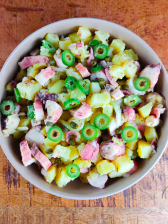 octopus potato salad