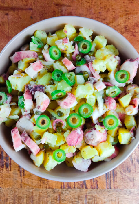 octopus potato salad