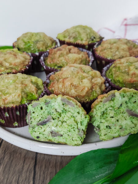 wild garlic protein muffins