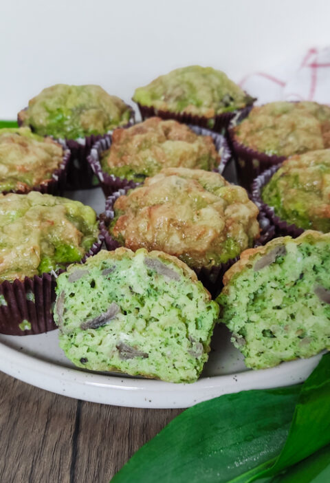 wild garlic protein muffins