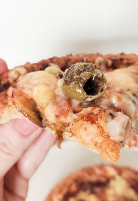 high protein airfryer pizza