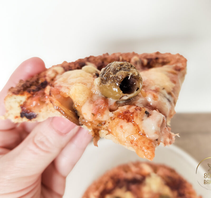 high protein airfryer pizza