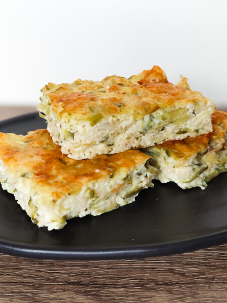 Zucchini Leek Protein Slice
