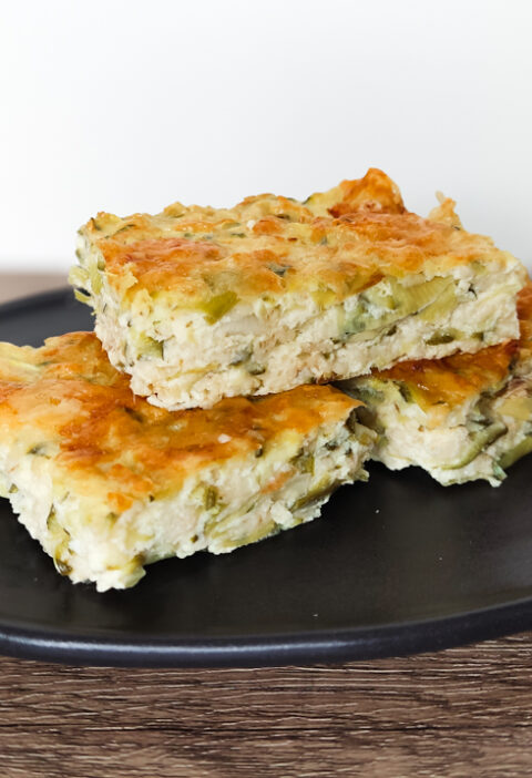 Zucchini Leek Protein Slice