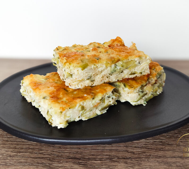 Zucchini Leek Protein Slice
